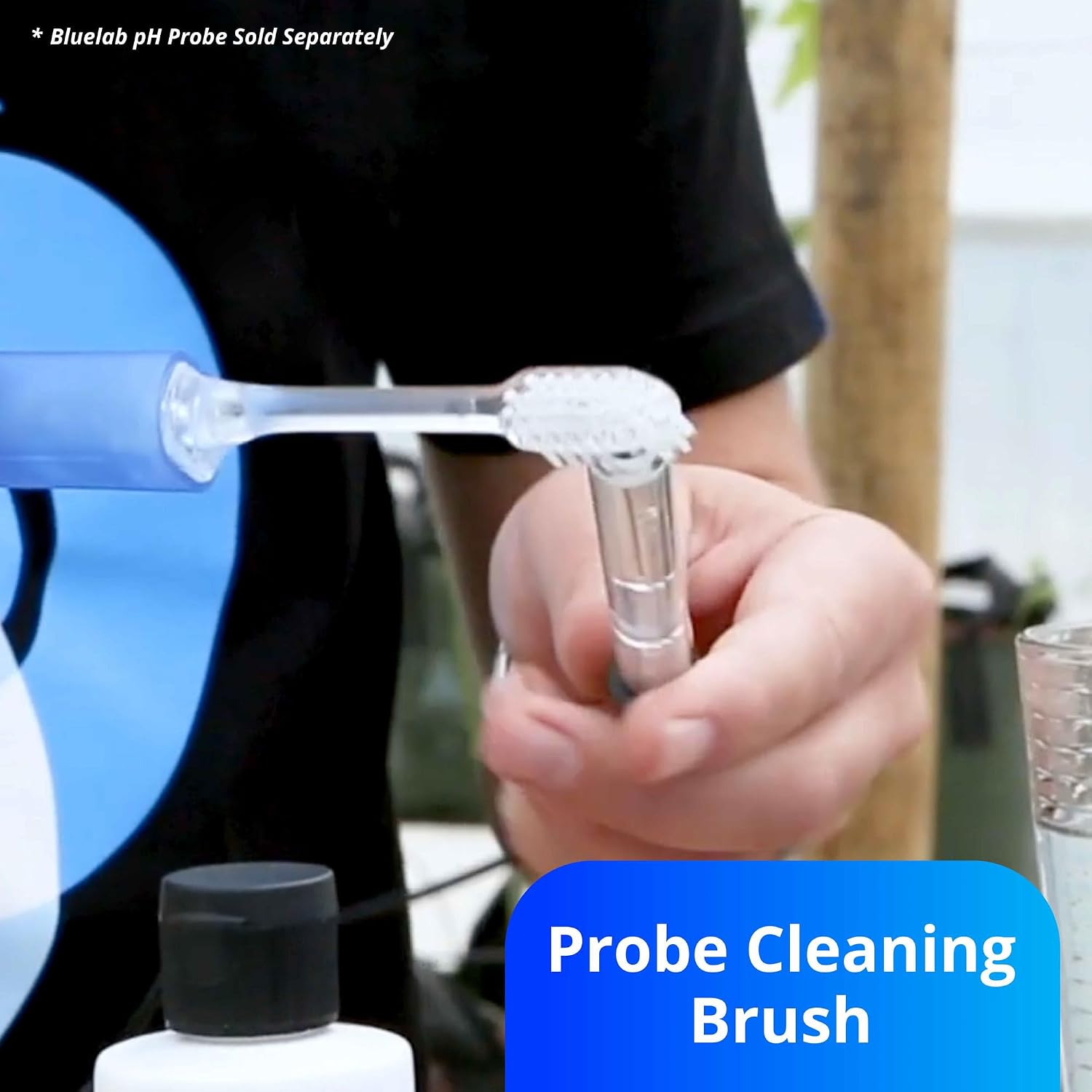 Bluelab CAREKITPH pH Probe Care Kit with Calibration Solution, Storage Solution, and Brush, Used for pH Pen, Meter