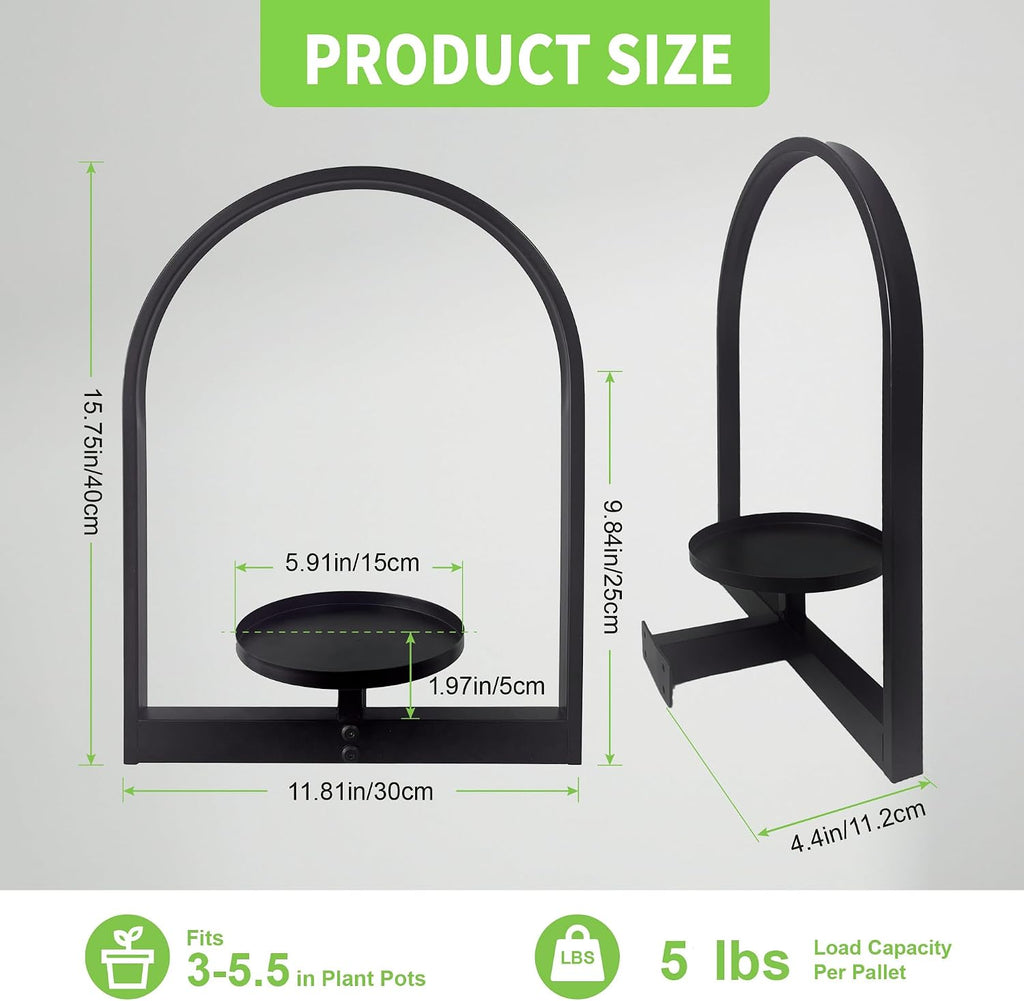 2 Pack Plant Stand Indoor Outdoor Hanging Planters for Indoor Plants Wall Plant Holder for Indoor Plants Plant Frames