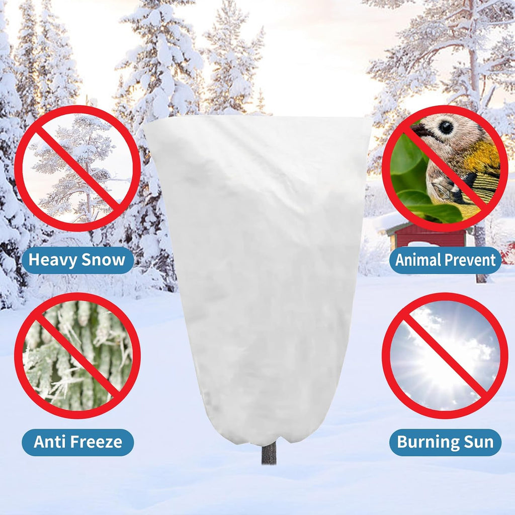 3Pack 48"x72" Plant Covers Freeze Protection, 2.92 oz/yd² Thickened Frost Cloths for Outdoor Plants, Tree Blanket