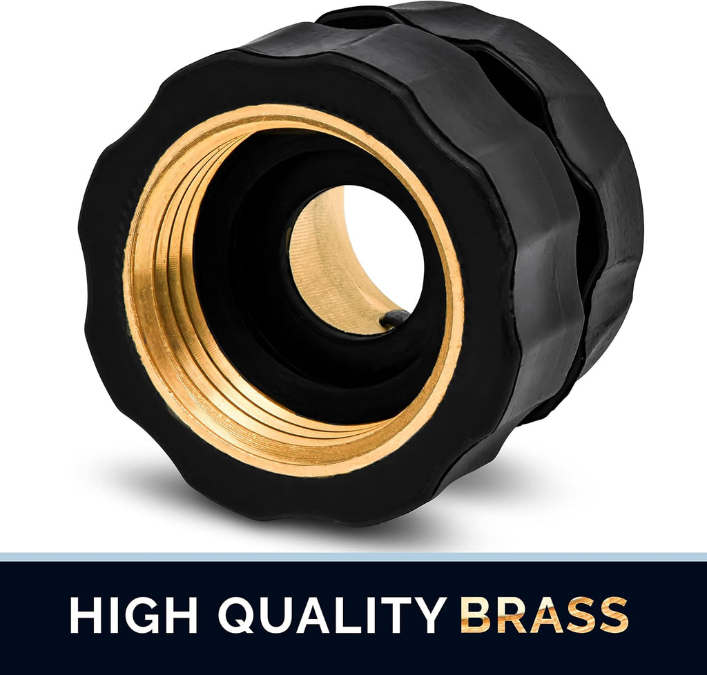Brass Leak Resistant Garden Quick Connect & Disconnect Water Hose End Fittings, Female & Male Quick Release 3/4 Inch