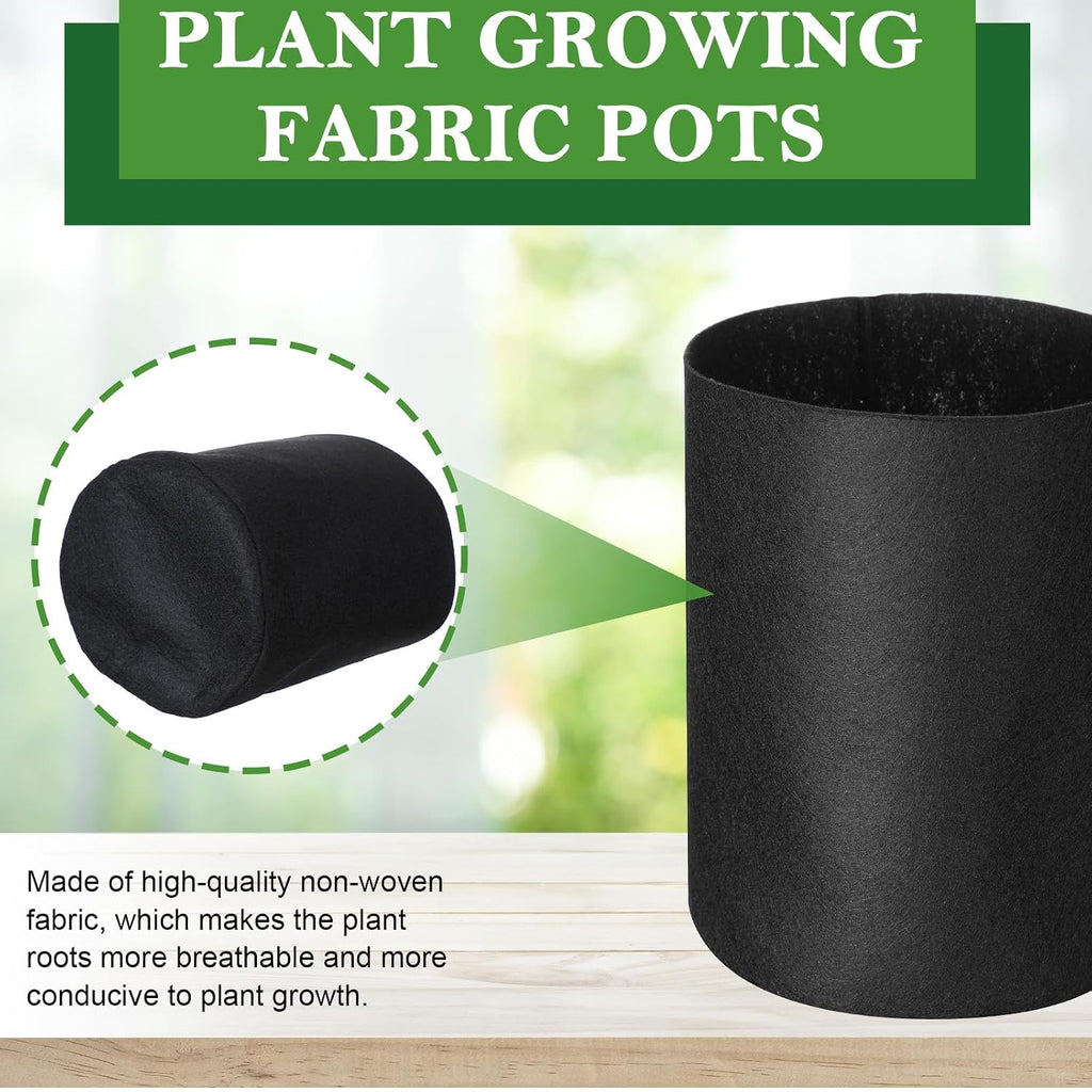 20 Pcs 1/2 Gallon Aeration Fabric Pot Plant Grow Bag Small Grow Bags for Seed Starting Soil Transplant Home Garden