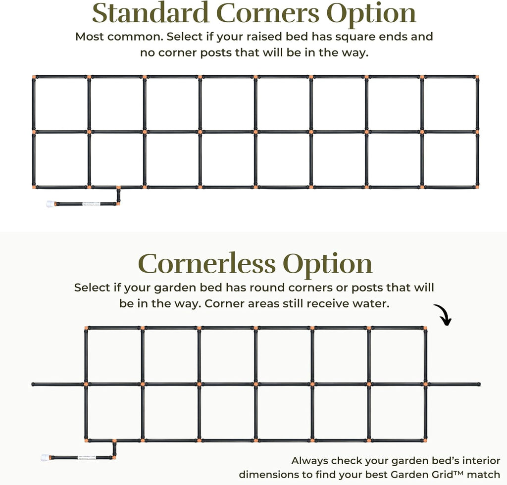 Garden Grid 4x8 | Garden Irrigation System for Raised Beds | Cornerless | Pre-Assembled 2-Min Setup, Raised Bed