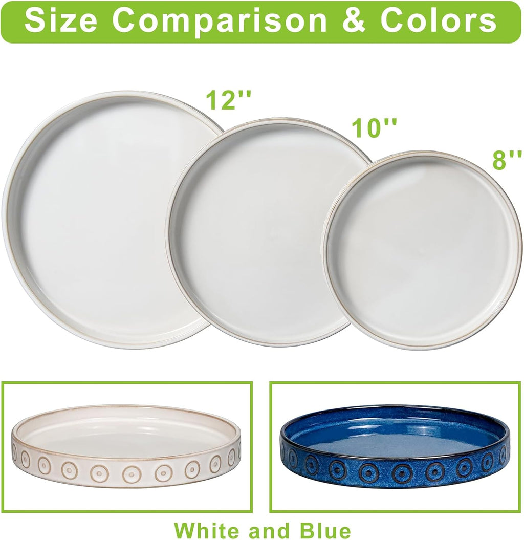 Eightpot Plant Tray for Pots - Ceramic Plant Saucer for Indoors Outdoors 7.5 Inch Plant Water Catcher Tray Plant