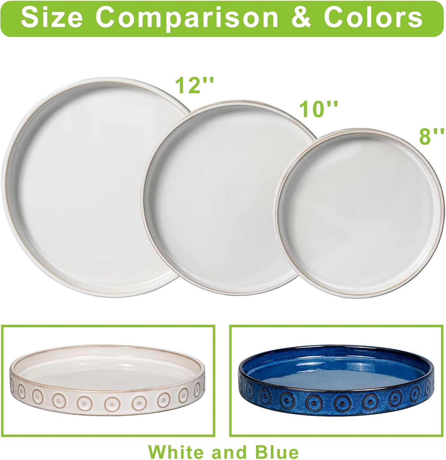 Eightpot Plant Tray for Pots - Ceramic Plant Saucer for Indoors Outdoors 7.5 Inch Plant Water Catcher Tray Plant