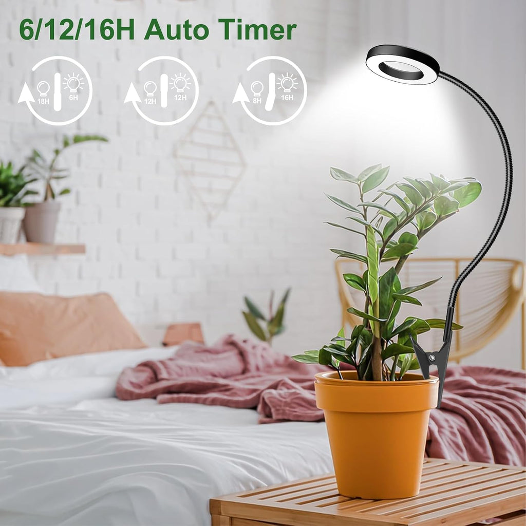 2 in 1 Grow Lights for Indoor Plants, 3 Colors 48 LEDs Plant Lights | 360° Gooseneck Clip on grow light, Full Spectrum