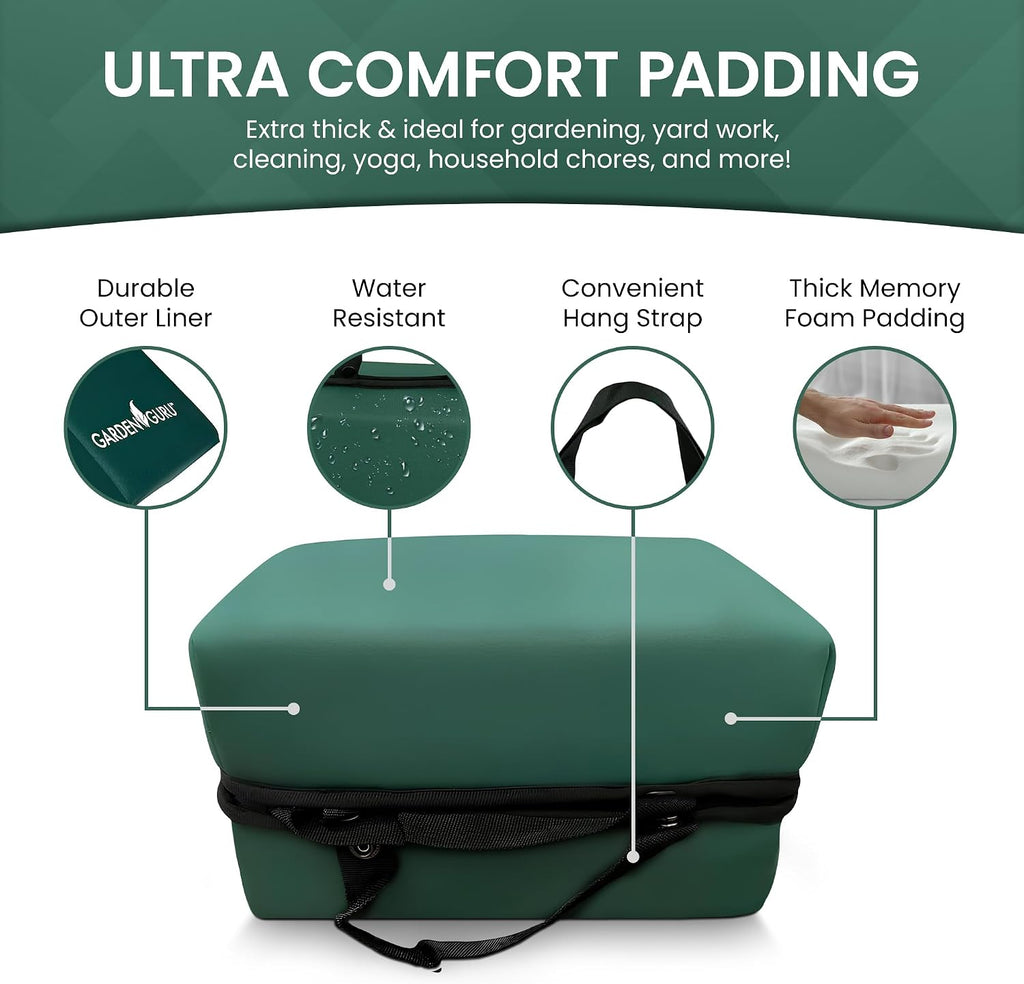 Garden Guru Extra Thick Gardening Kneeling Kneeler Pad – Ultra Soft Foam Cushion Padding for Knee – Water Resistant