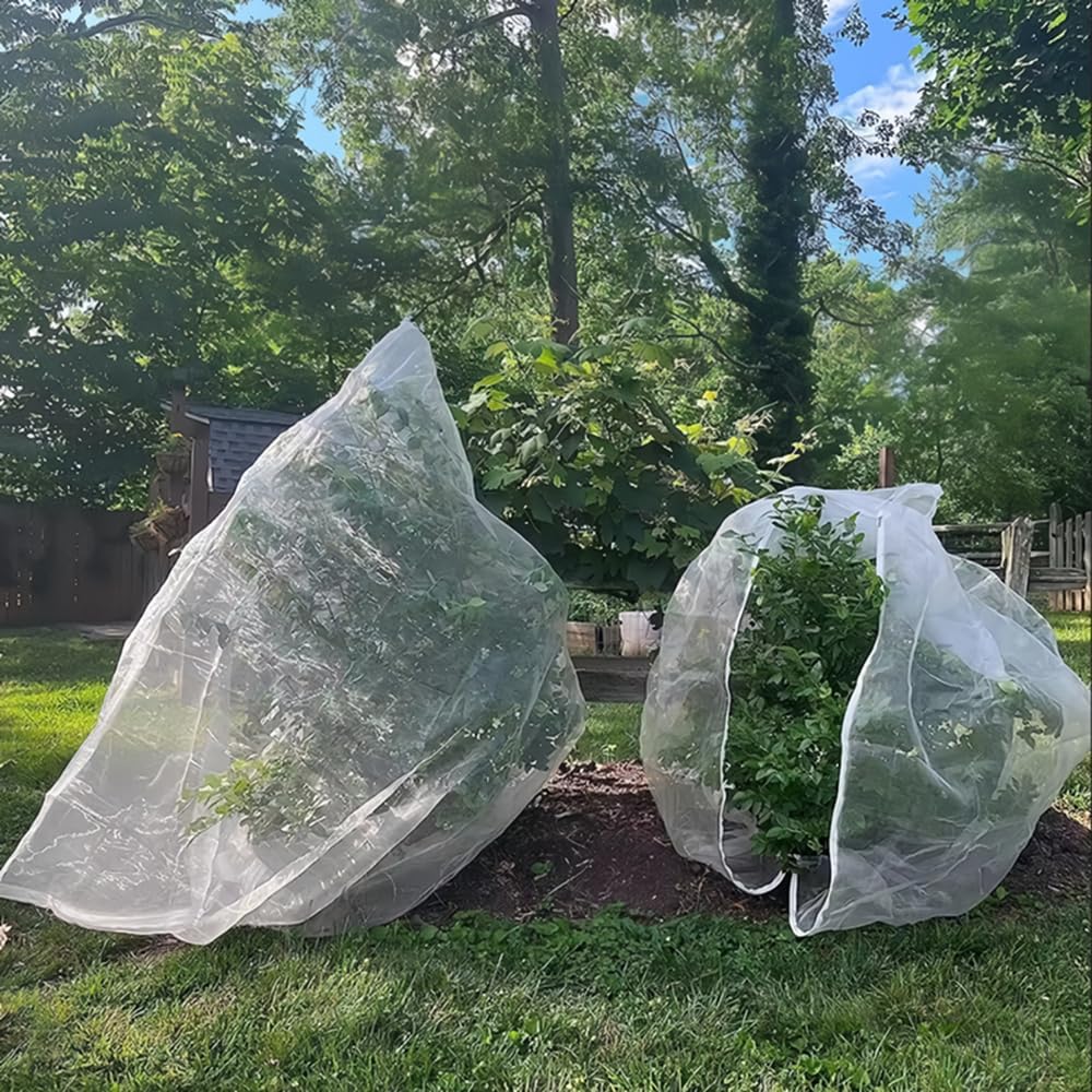 Large Fruit Tree Netting Bags 10FT x 10FT, Premium Garden Mesh Screen with Zippered Drawstring Design, Effective