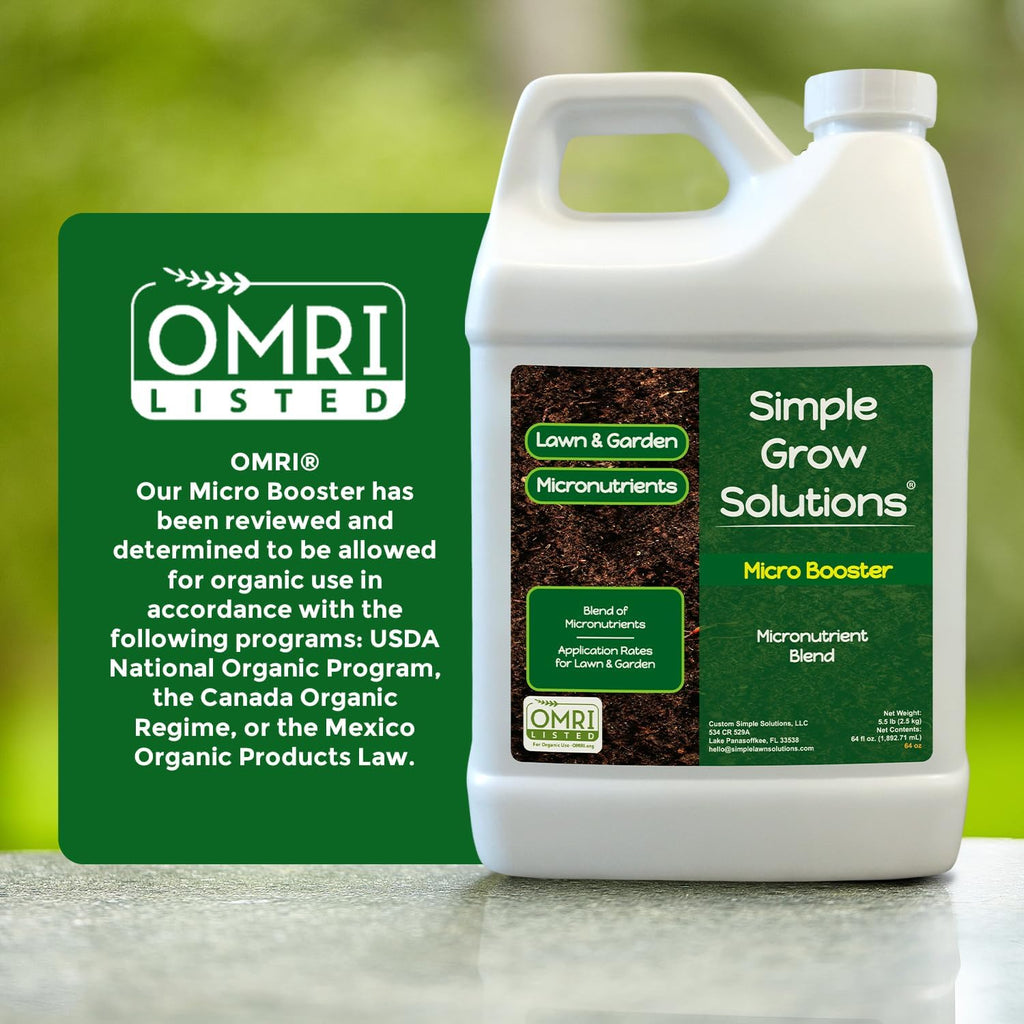 Micronutrient Booster- Complete Plant & Turf Nutrients- Simple Grow Solutions- Natural Garden & Lawn Fertilizer