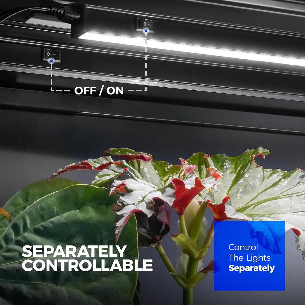 Barrina T5 Plant Lights, 4FT 160W (8 X 20W), 5000K, 8 Packs, Black Cover | Led Grow Light with Magnetic Design, Full