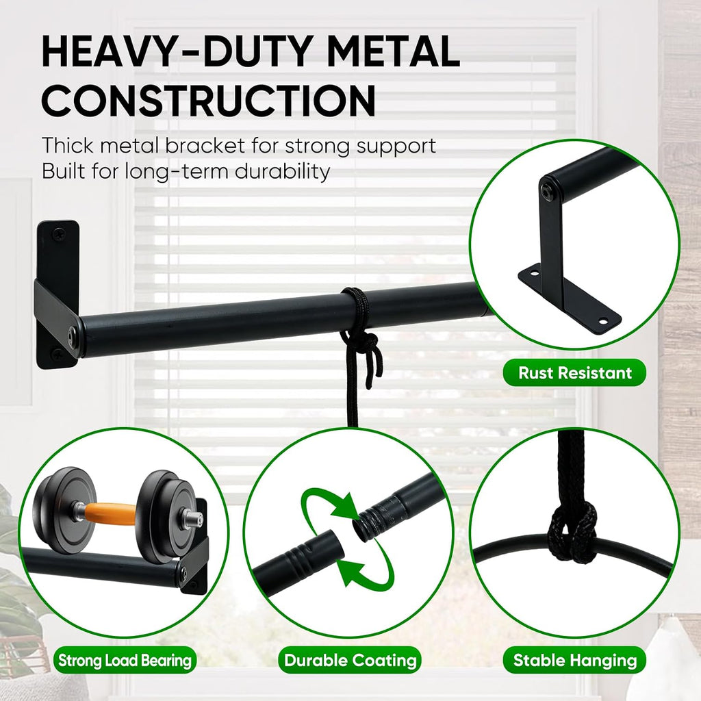 Window Plant Hanger with 4 Pots, 40 Inch Adjustable Hanging Planters for Indoor Plants, Metal Wall/Ceiling Plant Rod