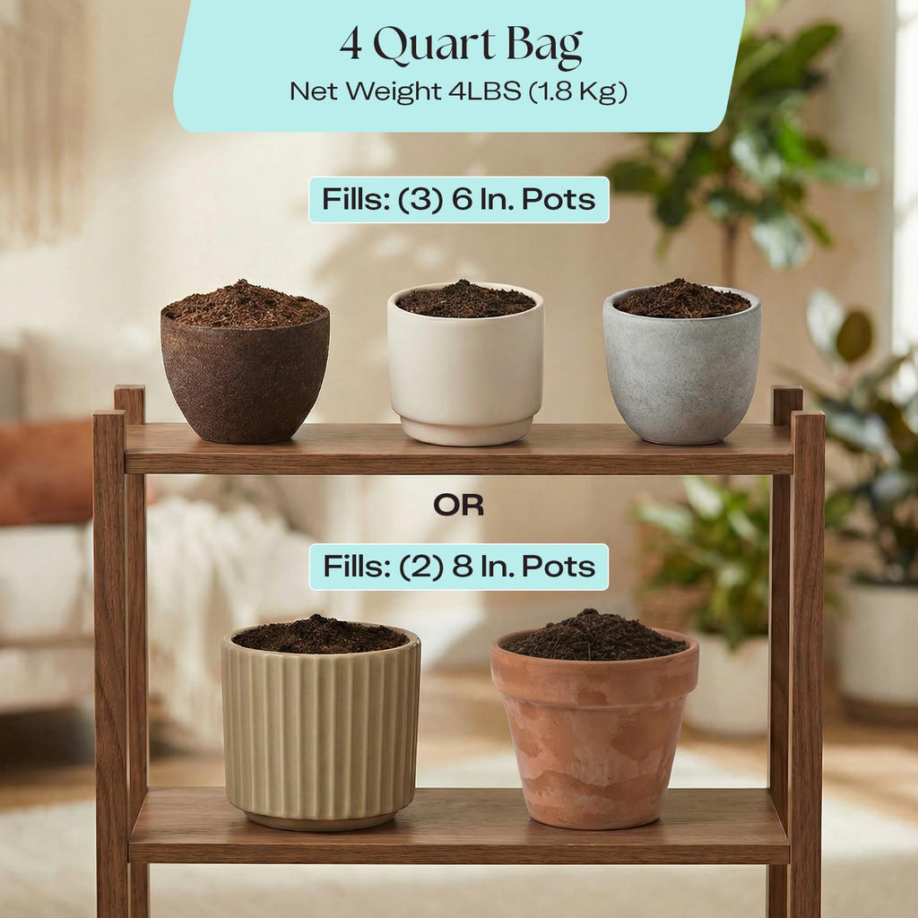 Rosy Soil Herb Mix, Organic Indoor and Outdoor Herb Potting Soil, 4 Quarts | Biochar, Worm Castings, Mycorrhizae Blend
