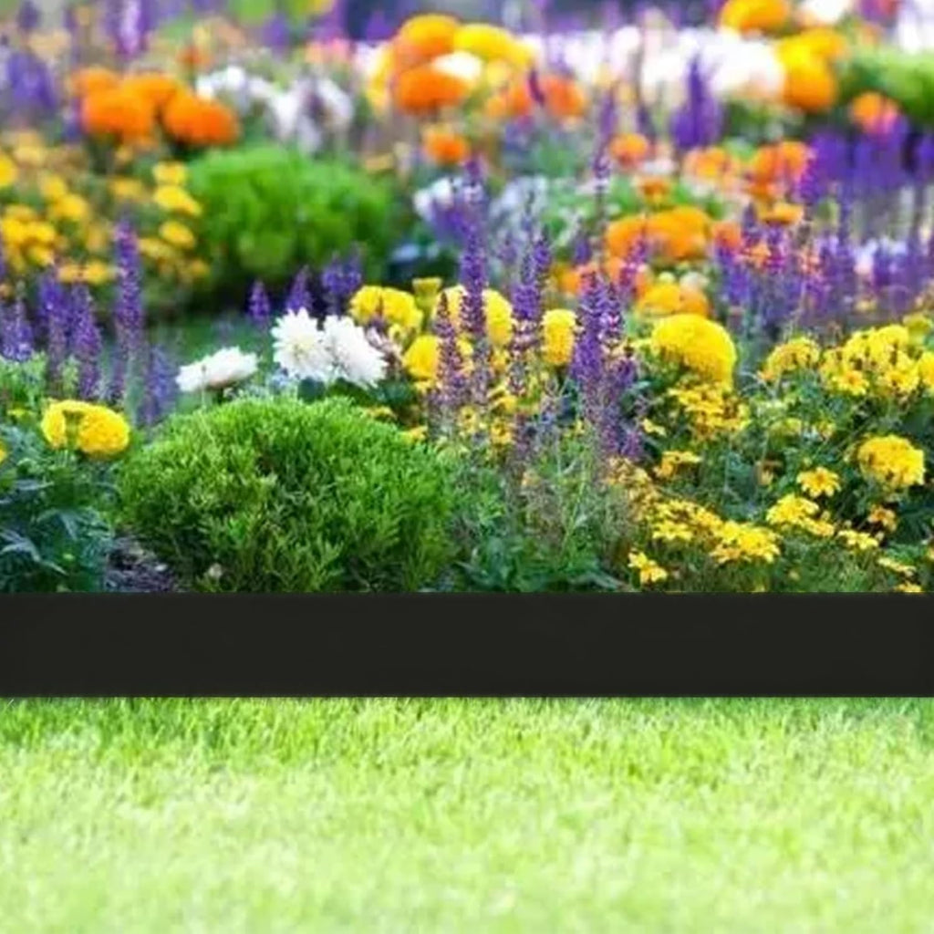 33FT Landscape Edging, 4 Inch Garden Edging Border with 50 Spikes, Flexible Lawn Edging for Trees, Landscape, Garden