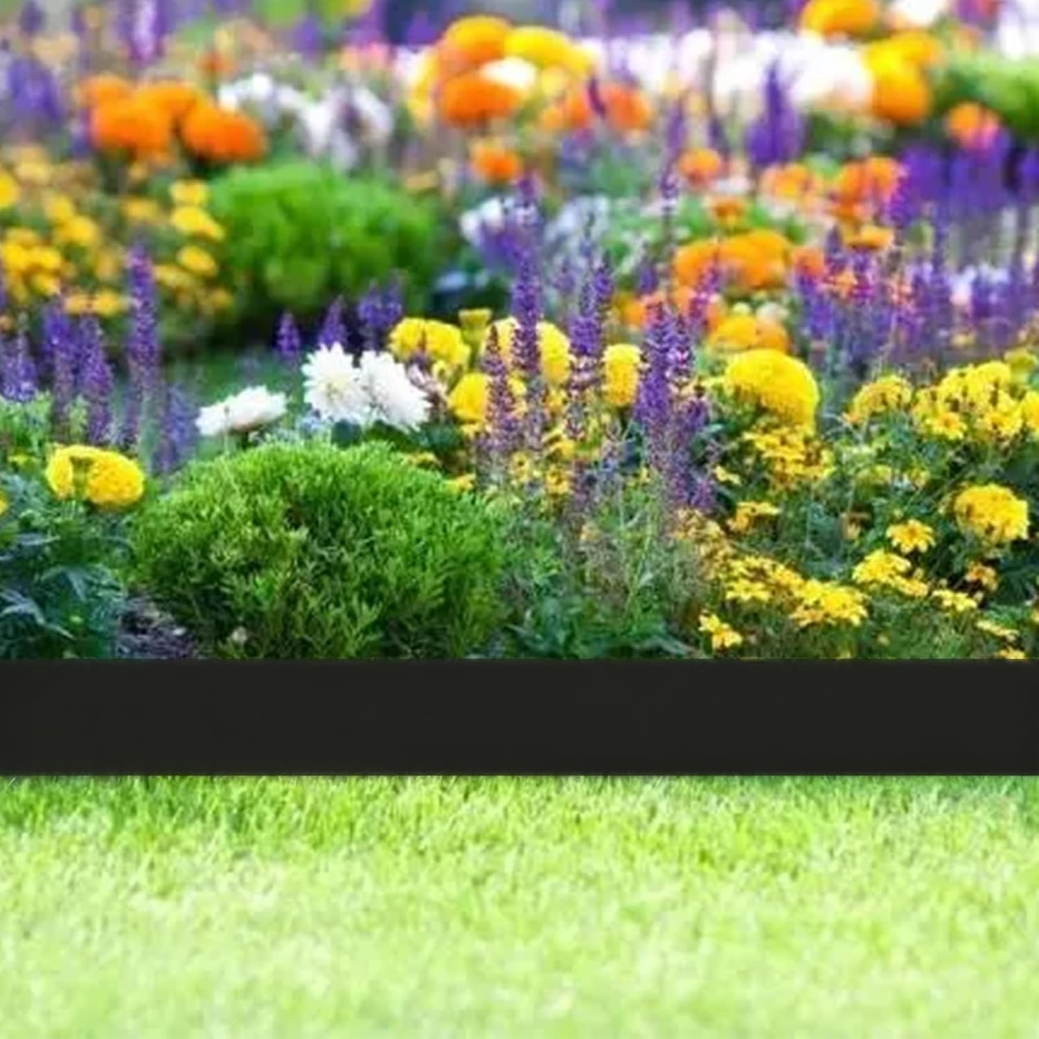33FT Landscape Edging, 4 Inch Garden Edging Border with 50 Spikes, Flexible Lawn Edging for Trees, Landscape, Garden