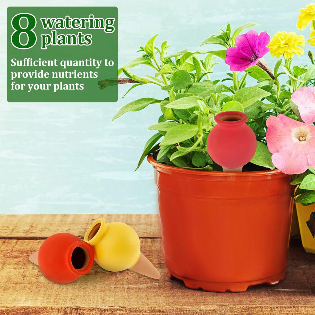 8PCS Terracotta Watering Spikes, Self Watering Planter Insert Irrigation Dripper, Automatic Watering Devices, Watering