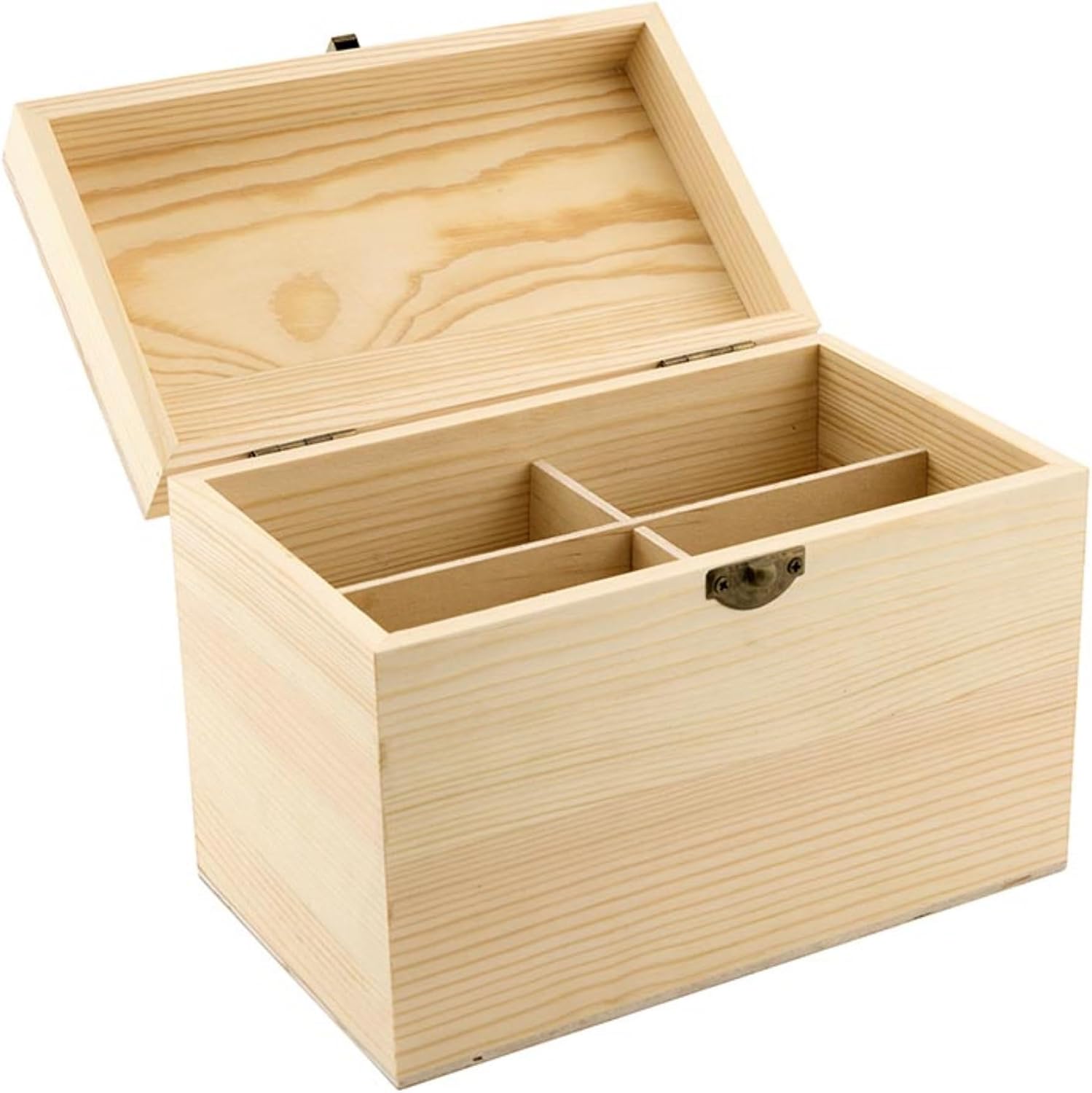 Santa Barbara Design Studio Seed Storage Box with 4 Dividers Wooden Storage Organizer, 7.75" x 4.5" x 5.5", Live Love