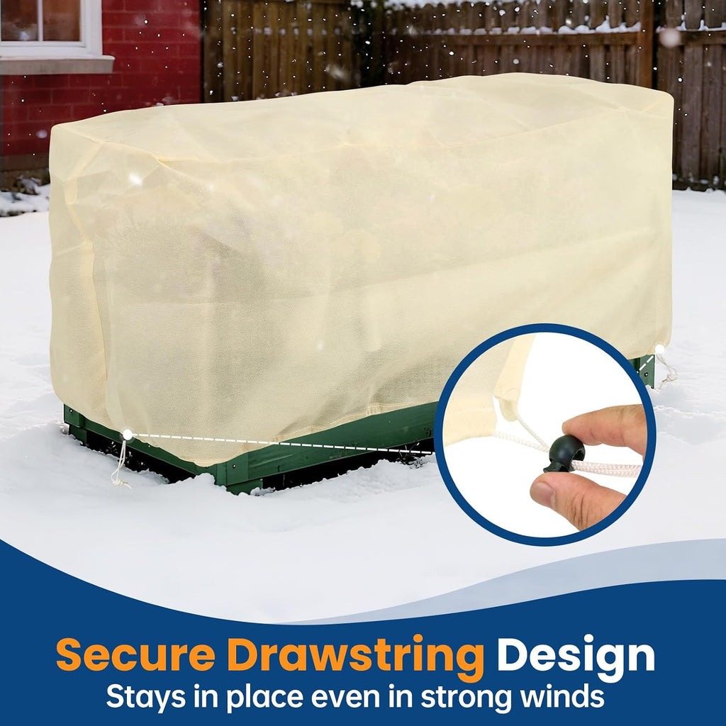 Plant Covers Freeze Protection, 2 Pack Garden Covers for Raised Bed, Frost Cloths for Outdoor Plants, Winter Protection