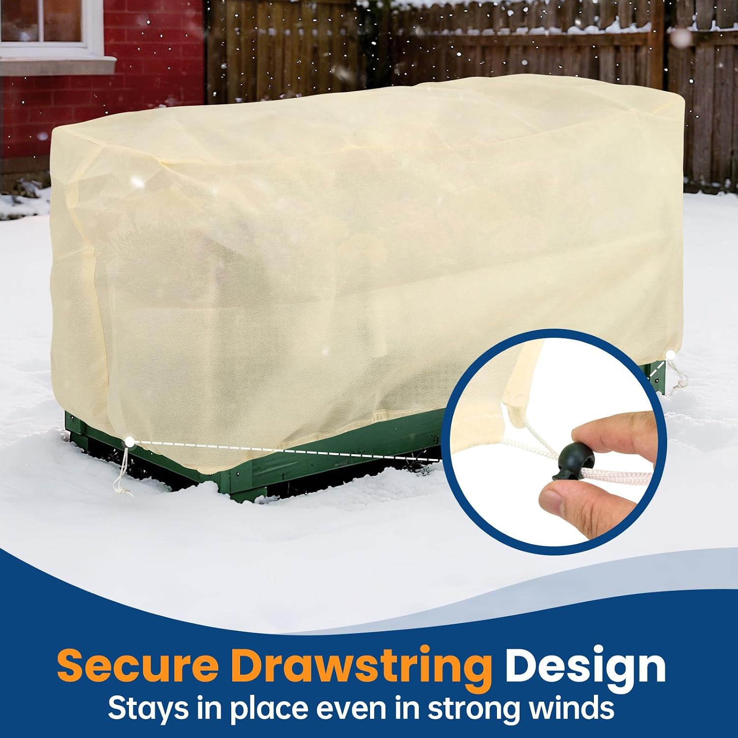Plant Covers Freeze Protection, 2 Pack Garden Covers for Raised Bed, Frost Cloths for Outdoor Plants, Winter Protection