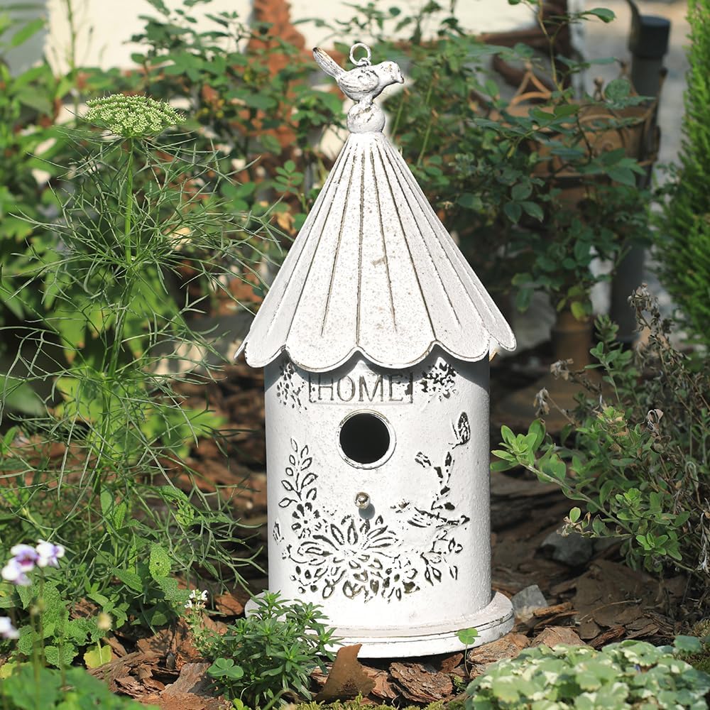 Metal Hanging Birdhouses for Outdoors Bird Houses for Outside Unique Bird Nest for Bluebird Wren Chickadee Sparrow Bird