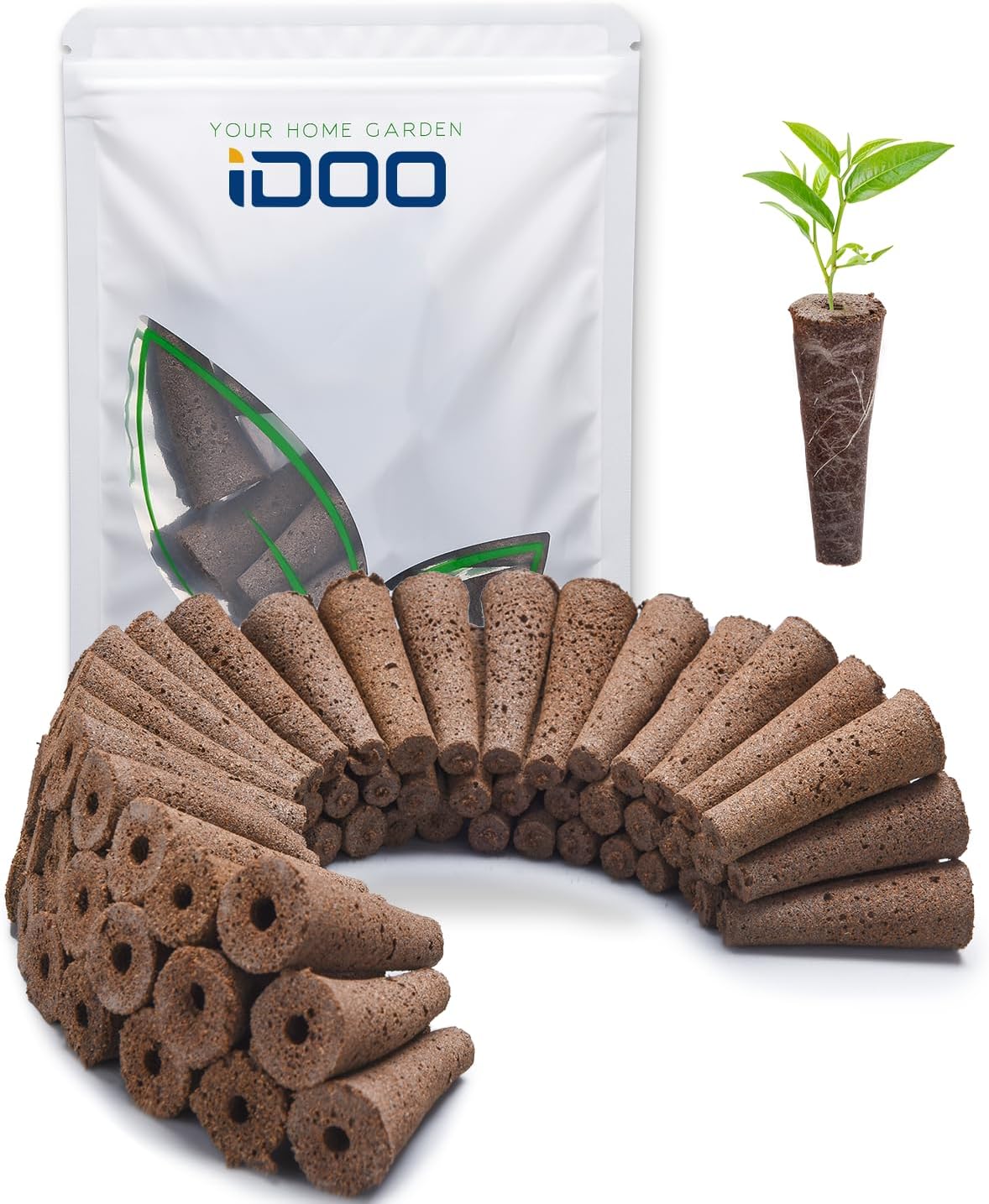 iDOO Hydroponics Growing System Kit with 60pcs Sponges