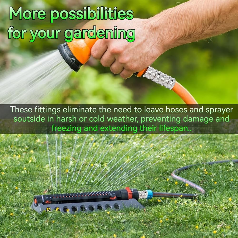 2027 New Water Hose Quick Connect [UNIVERSAL FIT] 5 Pack - Stainless Steel Garden Hose Quick Connector - Durable Garden
