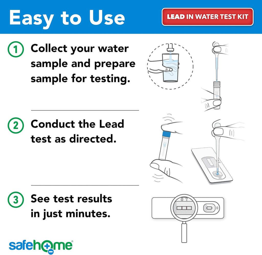 Safe Home® 14-in-1 DIY Ultimate Drinking Water Test Kit – Includes The Selling Lead & Bacteria Test Kits + 12