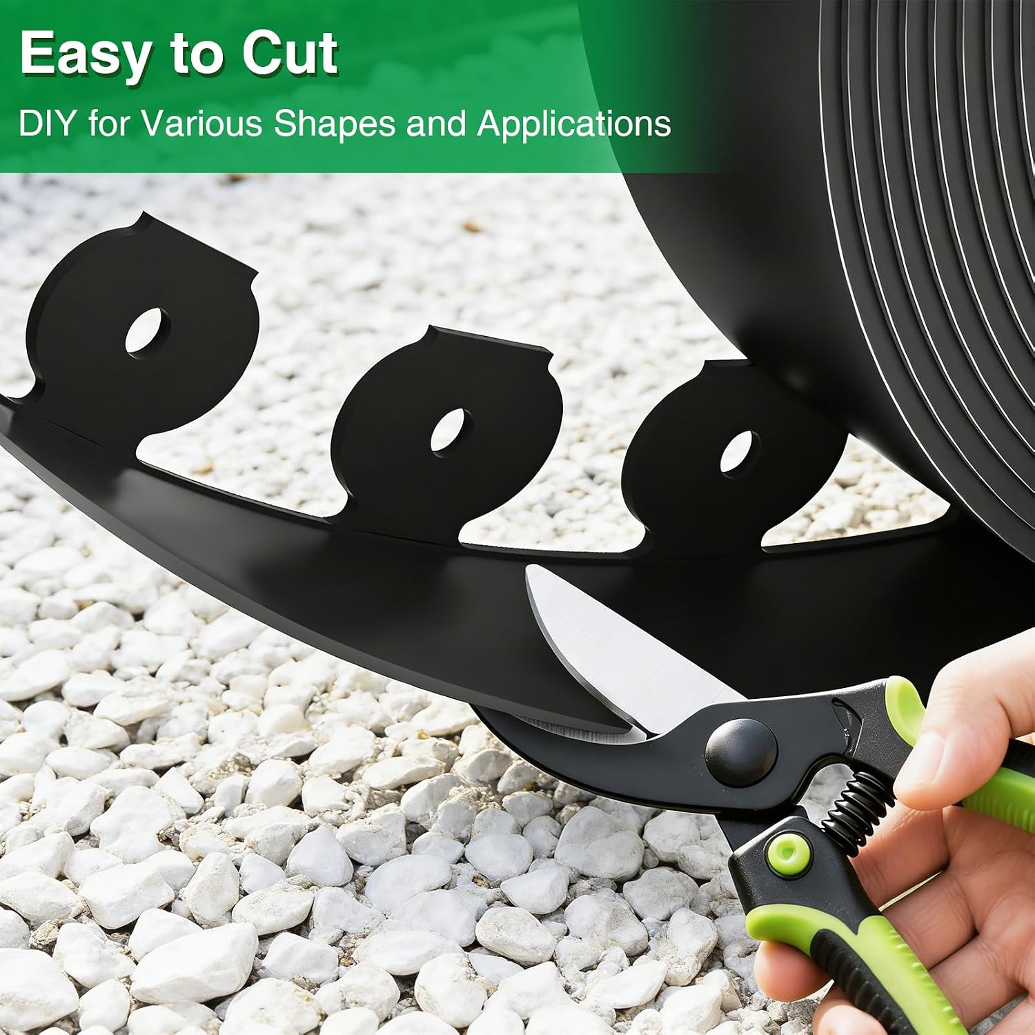 150FT Landscape Edging Kit with 230 Stainless Steel Stakes | 3 x 50FT 1.5" Flexible Rolls | Easy Install | Professional