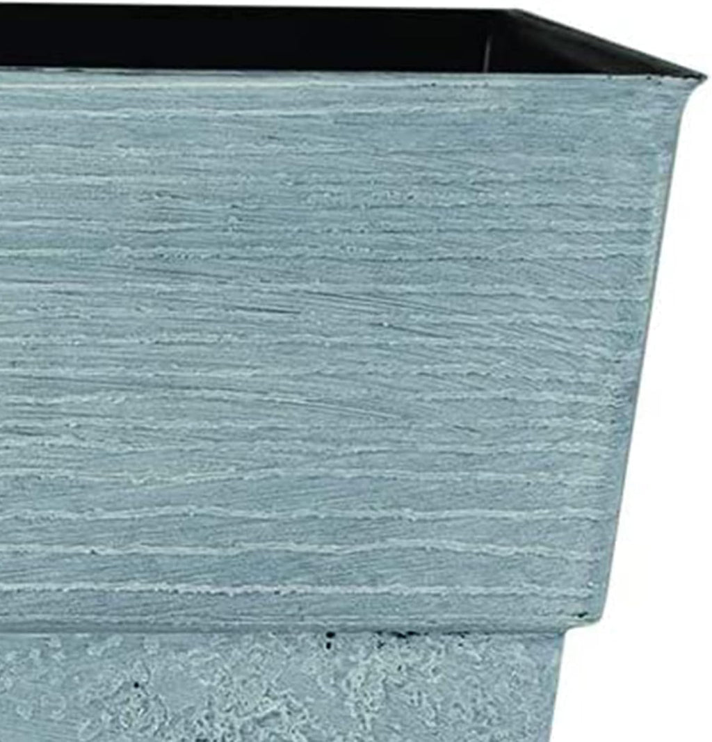 The HC Companies 18 Inch Avino Tall Square Planter - Decorative Indoor Outdoor Plant Pot for Front Porch, Deck, Patio