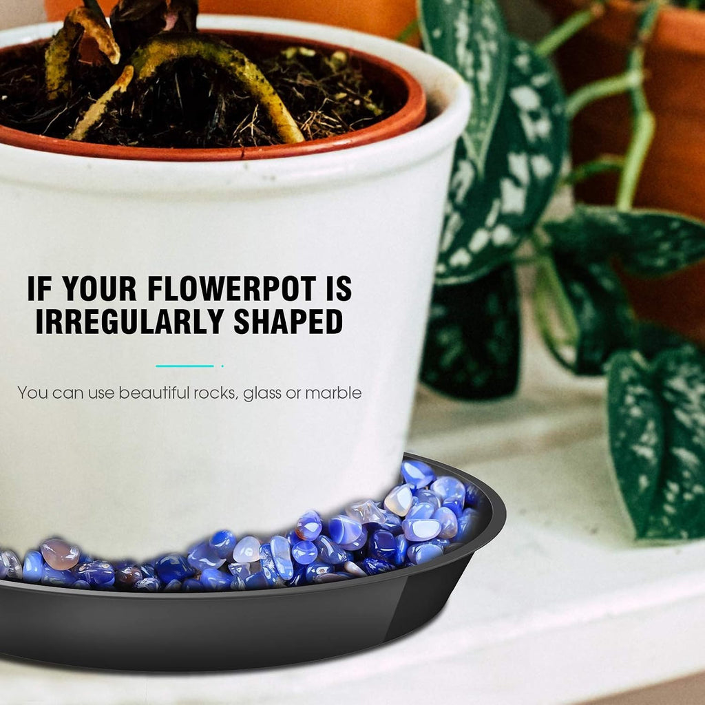 6 Pack Plant Saucer 14 16 18 20 22 Inch Plastic Plant Tray, Sturdy and Durable Flower Pot Container Accessories Plant