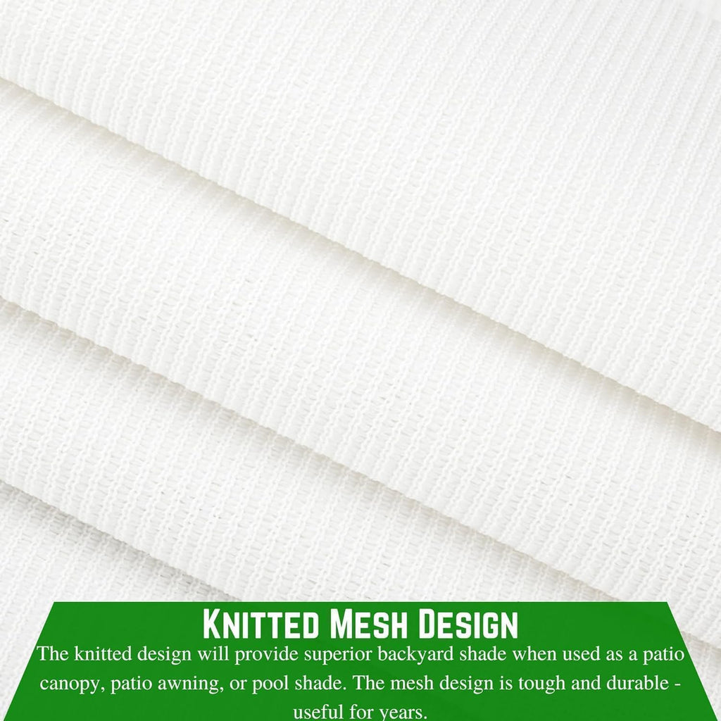 Farm Plastic Supply - White Shade Cloth - 50% - Mesh Fabric for Fence Privacy Screen, Garden Shade, Mesh Fence