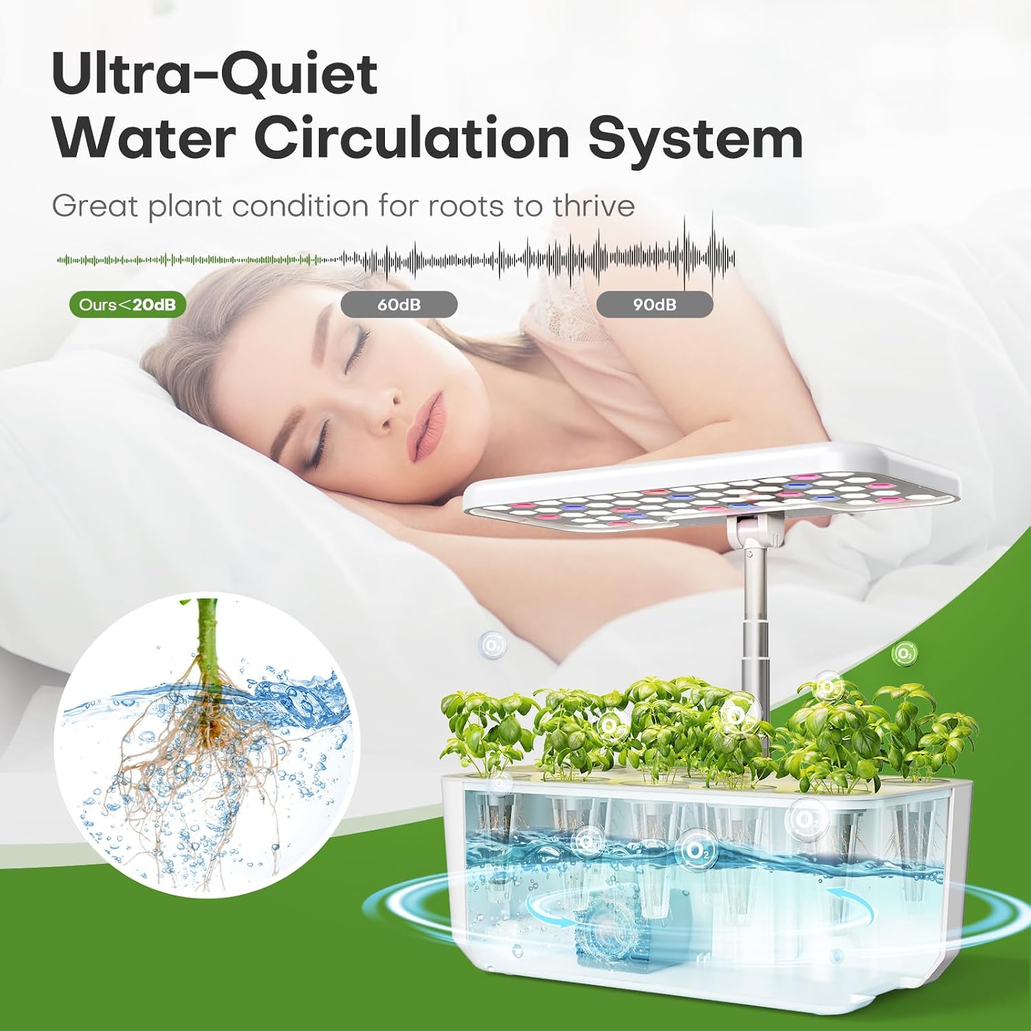 Indoor Garden Hydroponics Growing System: 10 Pods Kit with LED | Plant Germination Kit Herb Vegetable Growth Lamp