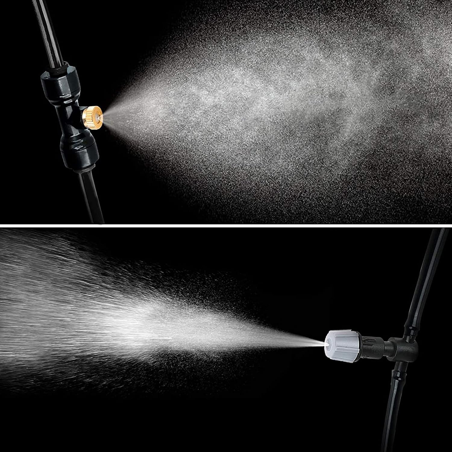 75FT Misters for Outside Patio, 28 Brass Nozzles, 3/4 Inch Adapter | 23M Outdoor Misting System for Patios, Gardens &