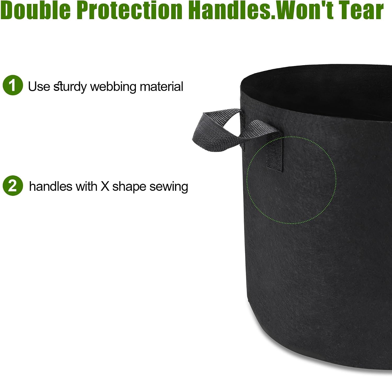 24-Pack 5 Gallon Grow Bags, Heavy Duty Aeration Fabric Pots with Handles for Garden and Planting, Pots for Plant