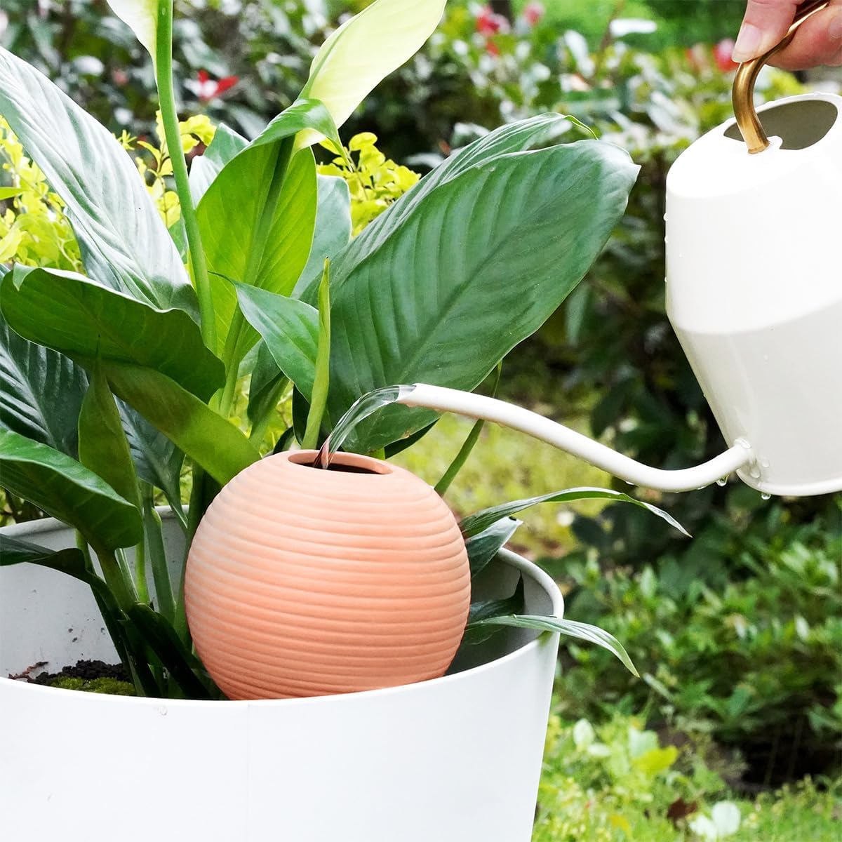 Plant Watering Globes Set of 4, 14oz Terracotta Self-Watering Globes for PottedPlants, Watering Planter Insert Bulbs