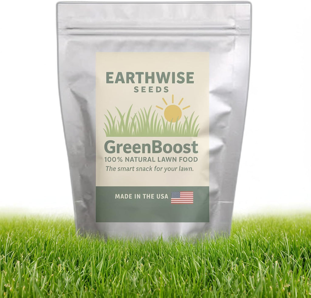Earthwise GreenBoost Natural Lawn Food - 10 lb, 1,000 sq ft | Corn Gluten and Kelp Meal, 9.6-0-0 Quick-Release