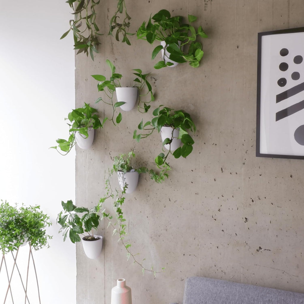 Make Good PlantPod Luxe - Self-Watering Wall Planters (Set of 6) - Easy to Water and Install - Lightweight - Design