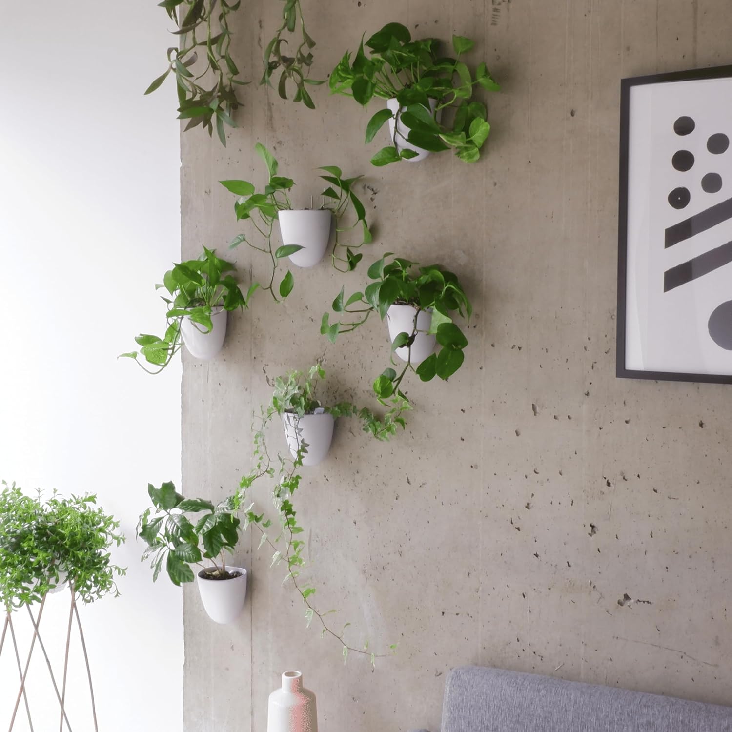 Make Good PlantPod Luxe - Self-Watering Wall Planters (Set of 6) - Easy to Water and Install - Lightweight - Design