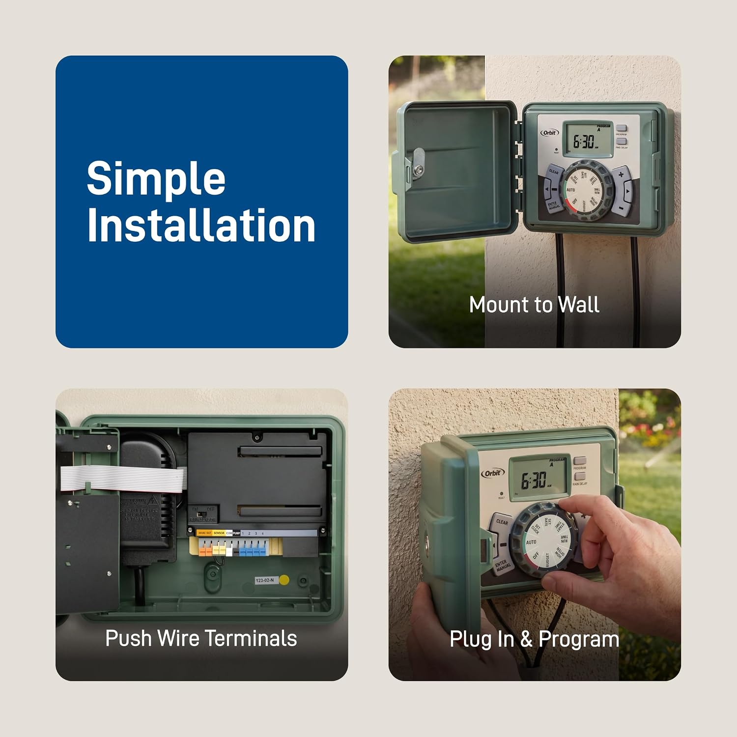 Orbit 57899 9-Station Outdoor Swing Panel Sprinkler System Timer