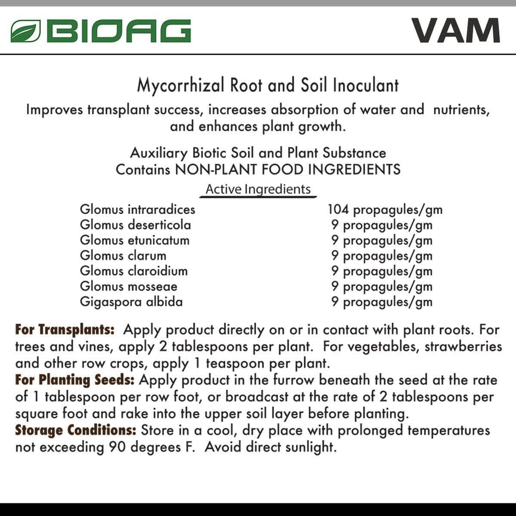 VAM Endo-Mix 7-Blend Mycorrhizal Root & Soil Inoculantfor Transplanting, Root Growth, Seed Germinating, All Plants