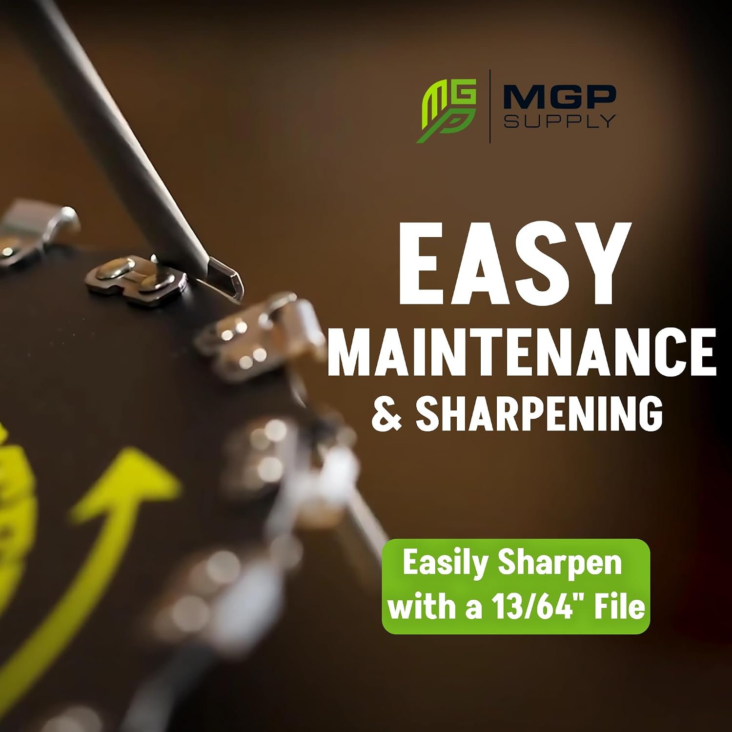 MGP SUPPLY Chainsaw Brush Cutter Blade + File - 9in x 20 Teeth | Fits Most Straight Shaft Trimmers | Conversion Kit Not