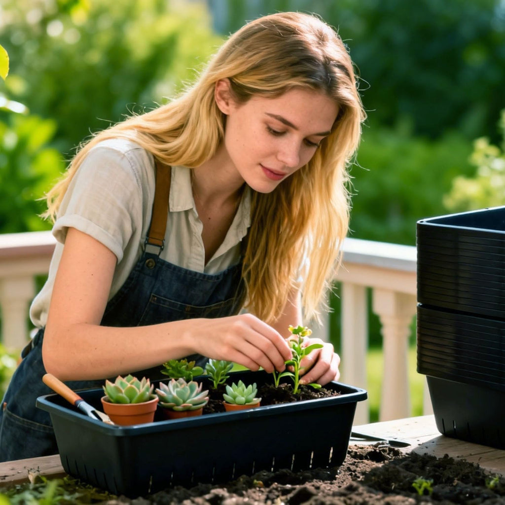 25 Pack Seed Starter Trays 10 x 7 inches Microgreens Growing Trays with Mesh Bottom for Germination, Hydroponic &