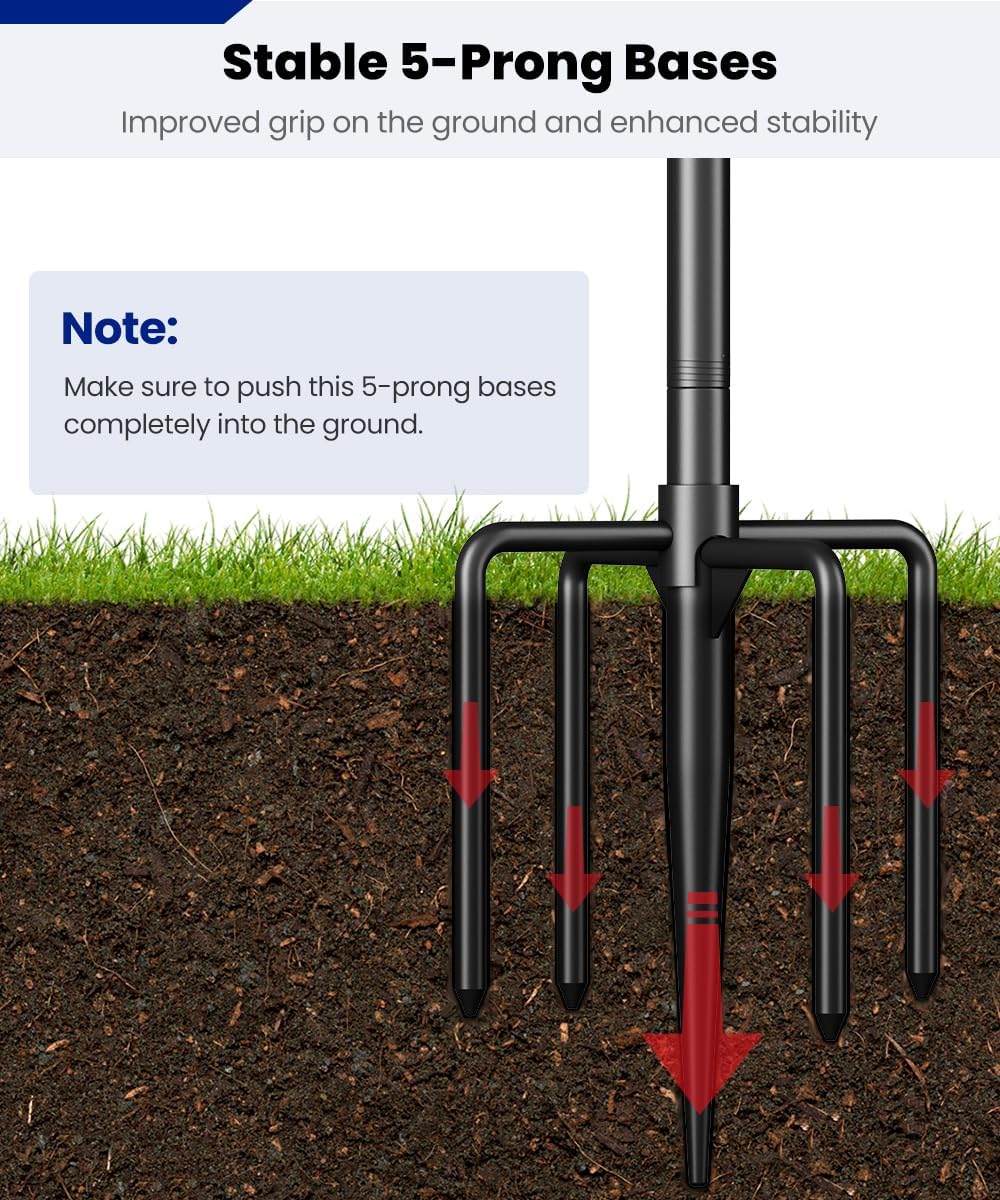 Koutemie 10FT In Ground Flag Pole Holder for Outside House for 3x5 Flags | Adjustable Flag Poles for 3x5 American