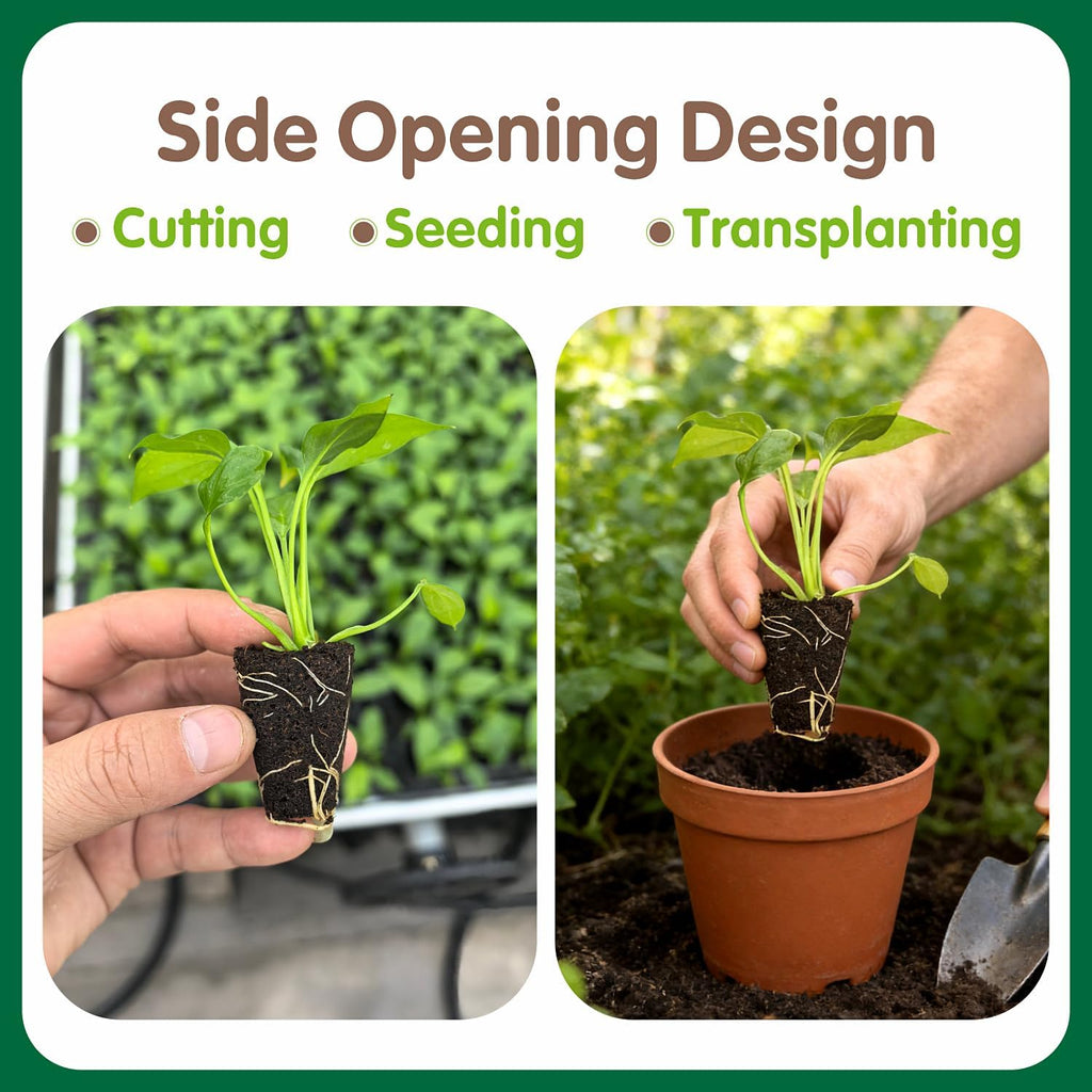 150PCS Seed Starter Plugs, Grow Sponges Compatible with Hydroponic Trays | Expandable Grow Media for Seed Starting