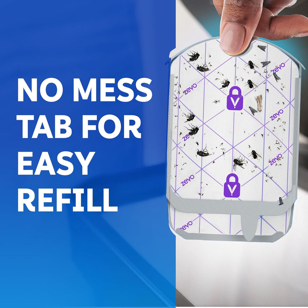 Zevo Flying Insect Trap Refill Cartridges for Fruit Flies & Gnats, 8 Count | Fits Zevo MAX & Zevo Flying Insect Trap