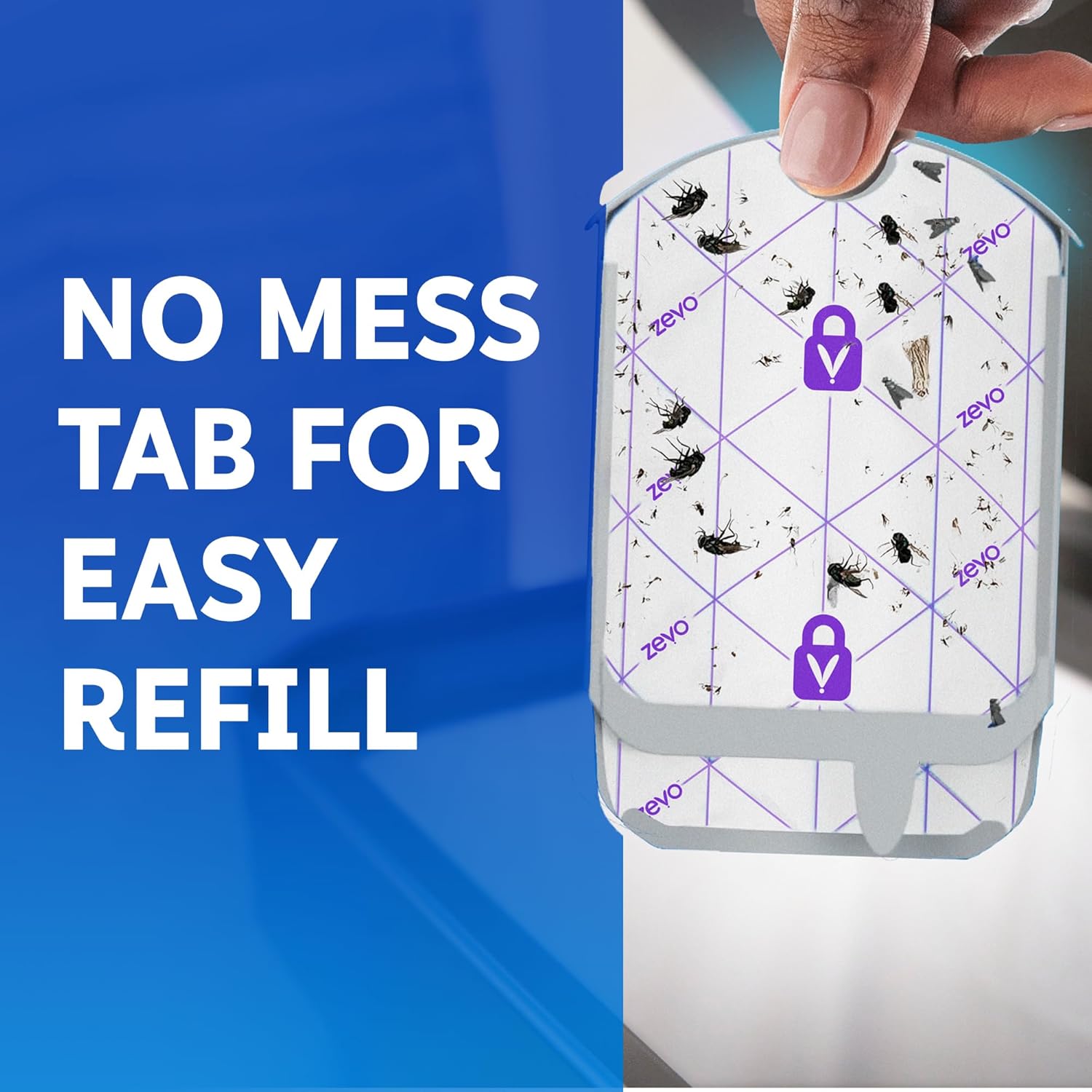 Zevo Flying Insect Trap Refill Cartridges for Fruit Flies & Gnats, 8 Count | Fits Zevo MAX & Zevo Flying Insect Trap