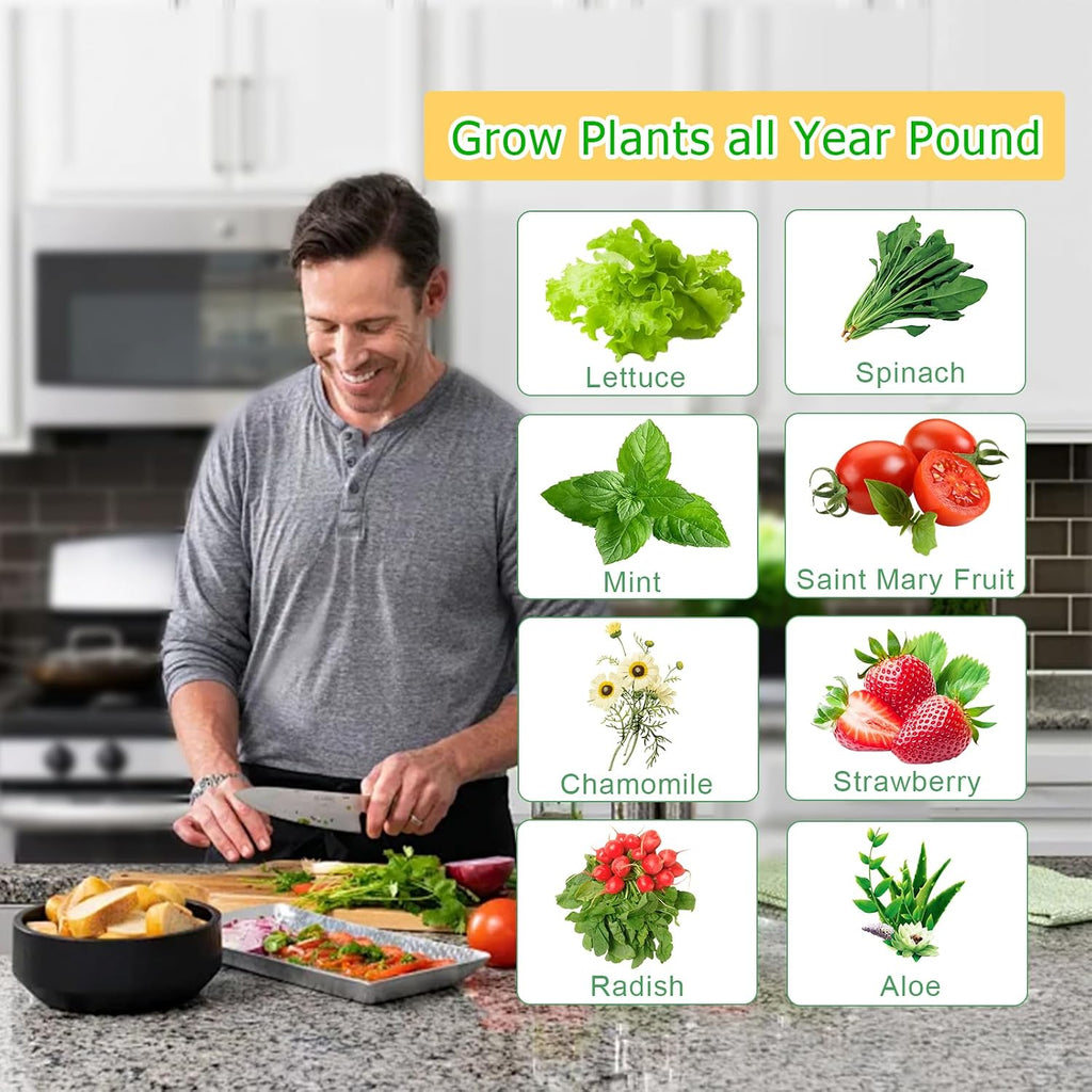 Hydroponics Tower Indoor Growing System 30-Plant Vertical Garden Planter Indoor Smart Garden Kit with Pump and Movable