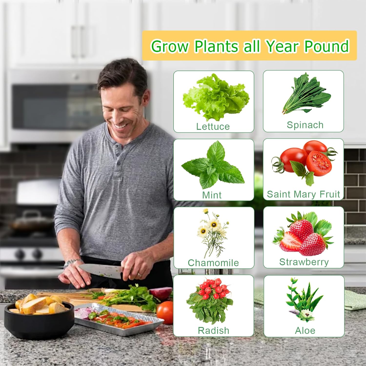 Hydroponics Tower Indoor Growing System 30-Plant Vertical Garden Planter Indoor Smart Garden Kit with Pump and Movable