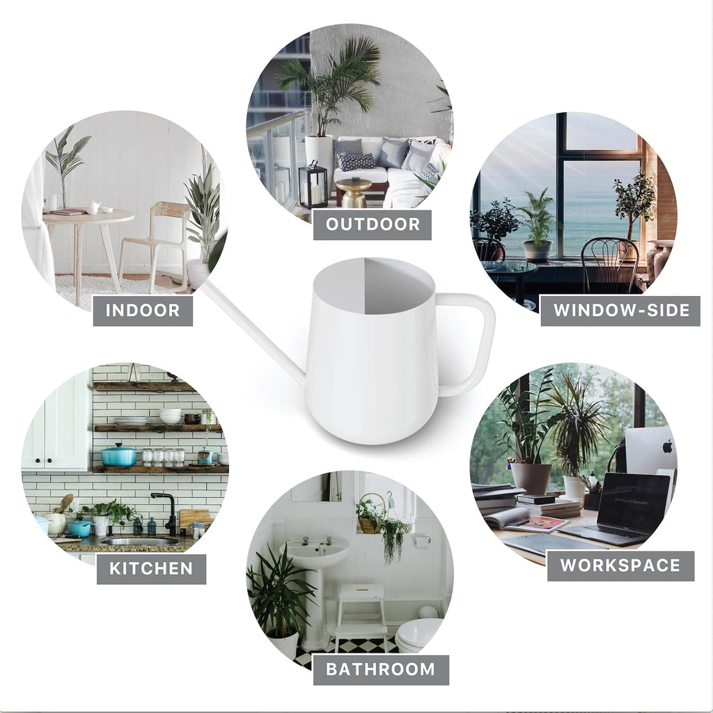 Metal Watering Can for Indoor Houseplants Outdoor Garden Long Sprout Water Can for Succulents Herb Bonsai Modern Garden