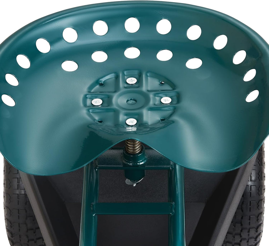 VEVOR Garden Cart Rolling Workseat with Wheels, Gardening Stool for Planting, 360 Degree Swivel Seat, Wagon Scooter