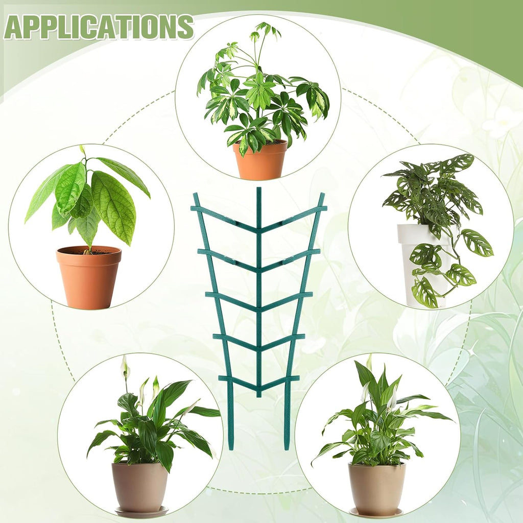50 Pack Plant Trellis for Pots Garden Trellis for Potted Plants Flower Pots Support Stackable Plastic Mini Trellis for