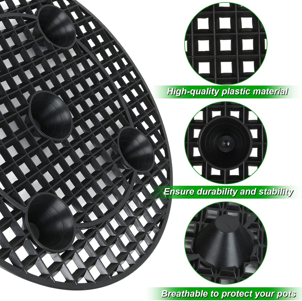 12 PCS Plant Risers for Inside Pots - 12 Inch Plastic Plant Stand Pot Elevator - Plant Lifter Deck Protectors for Pots
